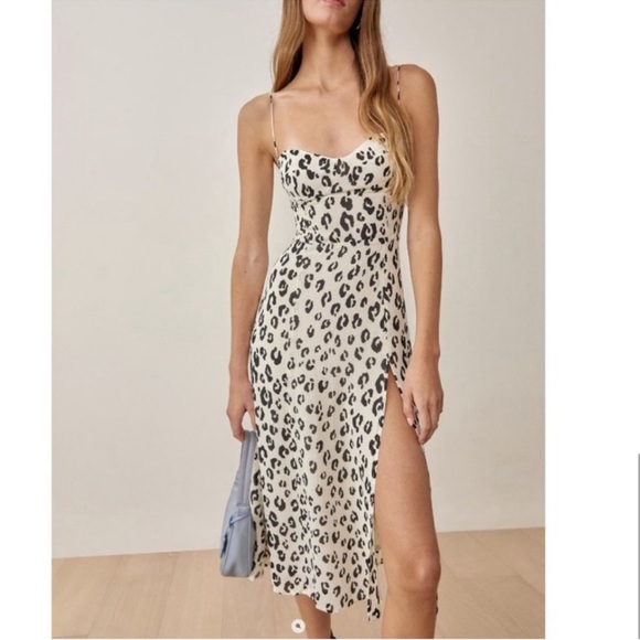 Reformation Dresses & Skirts - NWT size 2 Reformation Juliette Dress in Snow Leopard